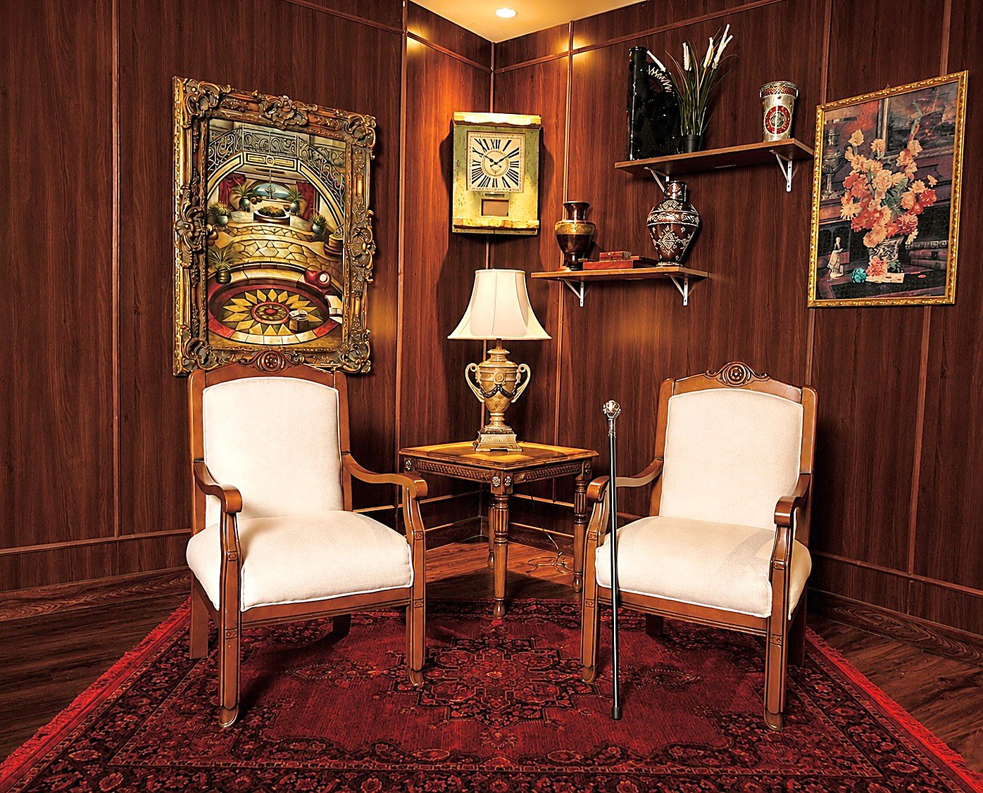 Classic vintage interview corner, alternate angle